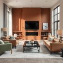 Nowoczesne kolory ścian do salonu na trendy 2024 i 2025