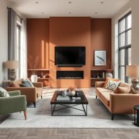 Nowoczesne kolory ścian do salonu na trendy 2024 i 2025